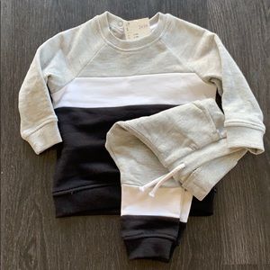 NWT, baby boy H&M color-block sweatsuit set